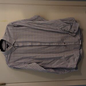 APT 9 Blue Checkered Button Bown